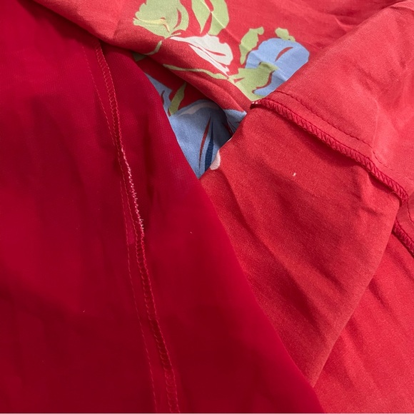 NWOT De La Vali Ohio Satin Floral Print Maxi Dress 4 - Picture 12 of 16